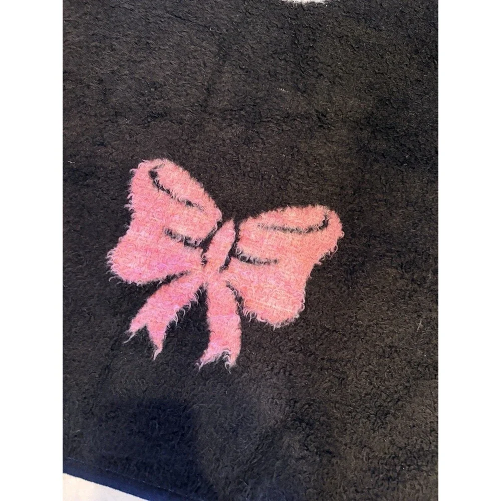 Vintage 1984 Biederlack Minnie Mouse Black Pink Bows Rare HTF USA Reversible